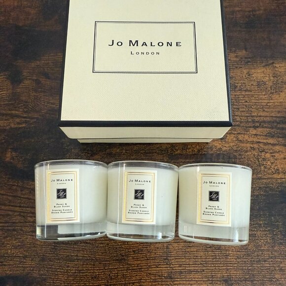 Jo Malone Peony & Blush Suede Candles - 3 Travel Size 1.18 inches - Picture 2 of 3